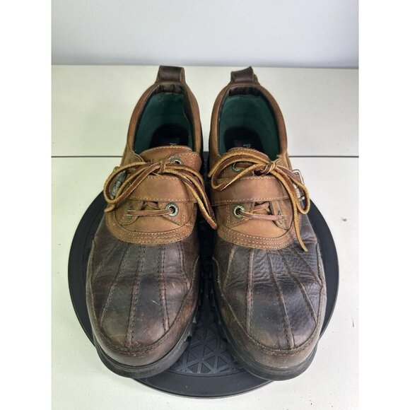 Polo Sport Ralph Lauren Boots 10.5 Dover Duck Leather Brown Buckle Ankle MB2432 - Picture 2 of 9